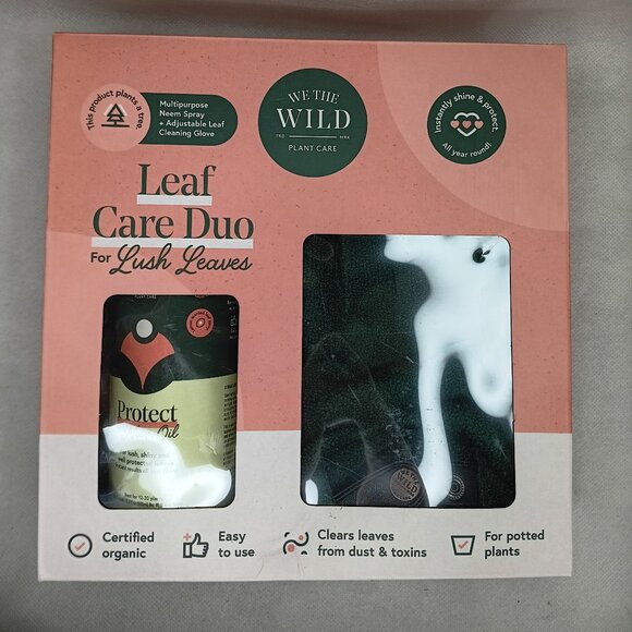 NEW “We The Wild” Plant Care Leaf Care Duo Neem Oil Spray & Leaf Cleaning Glove - Picture 1 of 7